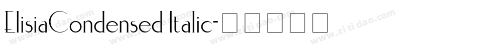 ElisiaCondensed Italic字体转换